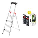 Hailo – Hailo Stehleiter L80 ComfortLine im Set mit EasyClix Garden 
