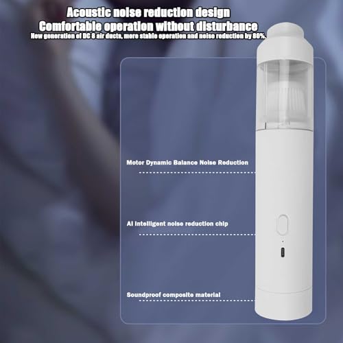 Ruspela Handheld Vacuum Cleaner 35000rpm Car Vacuum 5000PA Gear Suction Air Duster Cleaner 2- in- 1 Car Vacuum and Air Duster Portable Cordless Mini Vacuum Cleaner Rechargeable for Car, Home, Office - Image 6