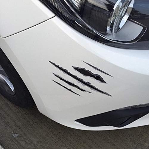 Image of 3D Bullet Hole and Scratch Car Stickers, Simulation Stereoscopic Fake Gun Bullet Holes Stickers, Automotive Tattoo Decorations, Waterproof Car Decals, Automotive Decals (Scratch)