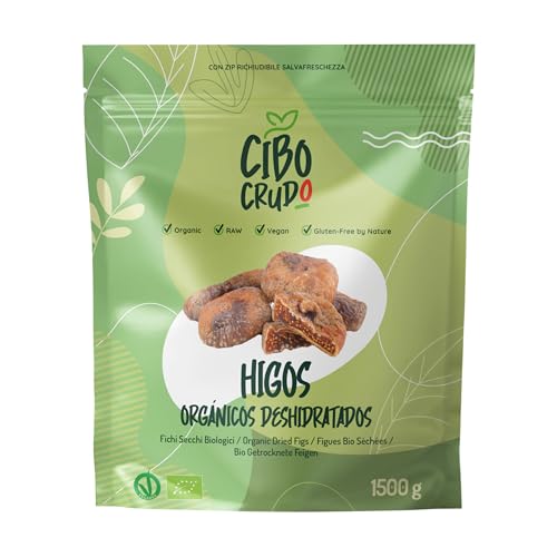 Higos Secos Ecológicos - 1.5 Kg. Higos Sin Azúcar y Conservantes. Contienen Fibras Carbohidratos y Minerales. Para ser Consumido como Snack. Para Recetas Dulces y Rellenos. Ensaladas o Mermeladas.
