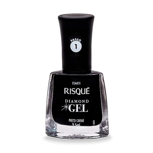 Risqué Esmalte Diamond Gel, Preto Caviar Cremoso - 9,5 Ml