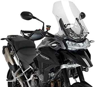 Puig 21336W Transparent Touring Dome for Advanced Aerodynamic Protection on Adventure Style Trail Bikes