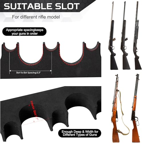 OCQOTAT Gun Rack for Gun Storage, Gun Safe Accessory for Shotguns, Gun Holder in Gun Cabinet, Shotgun Rest, Foam Material with Magnetic Strip and Hook Strip, Gifts for Hunters