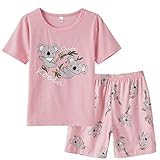 Vopmocld Big Girls Summer Short Sleeve Pajama Sets Lovely Koala Patterns Sleepwear 100% Cotton...