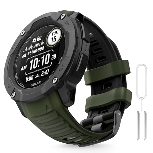 Image of Compatible with Garmin Instinct 2X Band,Adjustable Soft Silicone Replacement Sport Watch Wristband Strap for Garmin Instinct 2X /Solar /Tactical