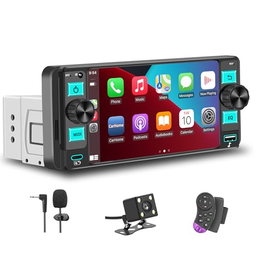 Single Din Radio Car Stereo with Apple CarPlay, Single Din