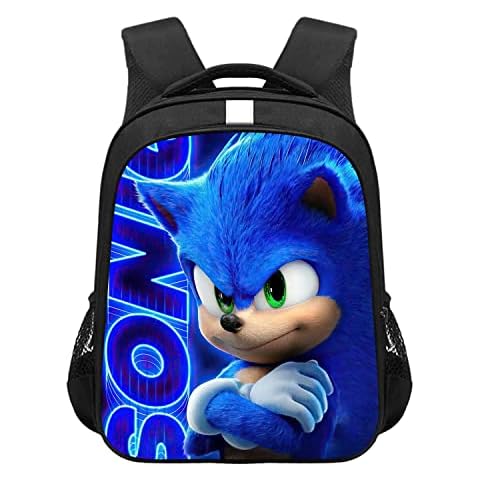 Bonamana Sonic The Hedgehog 3D Printed Children's School Backpack for Kids Travel Rucksacks Book Bags Kids School Bag (Sonic The Hedgehog) Cover