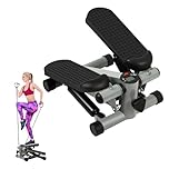 Panana Mini Stepper for Exercise, Low-Impact Stair Step Cardio Equipment with Resistance Bands, LCD Displaya, Anti -slip Foot Pedal, 330LBS Loading Capacity Home Workout