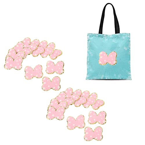 Patchs à repasser avec nœuds roses pour couture et customisation de vêtements - 5
