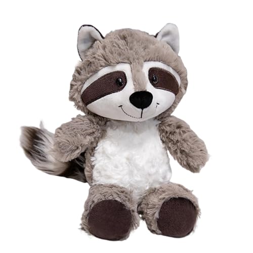 JcvPot Waschbär, Waschbär Kuscheltier, 25 cm Grauer Waschbär Plüschtier, Weiches Stofftier Zum Kuscheln Und Spielen, Kinder Und Sammler