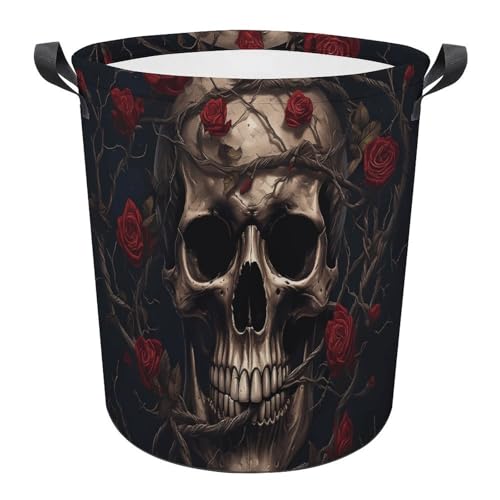 Panier à linge pliable tête de mort pour optimiser votre buanderie