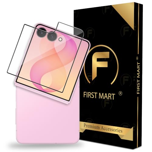 Image of FIRST MART Tempered Glass for Samsung Galaxy Z Flip 8 5G, 9H Full-Glue Screen Protector, 3D Edge-to-Edge, HD Clear, Oleophobic, Case-Friendly, Black, Pack of 1