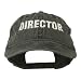 e4Hats.com Director Embroidered Washed Cotton Cap - Black OSFM