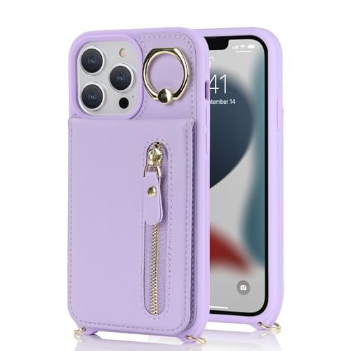 Zouzt for iPhone 13 Pro Case with Cord and Card Holde - Image 4
