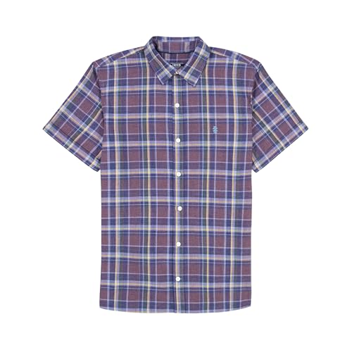 Izod Men's Short Sleeve Madras Button Down Shirt, Plum Perfect, Large by IZOD - Used condition - Image 4