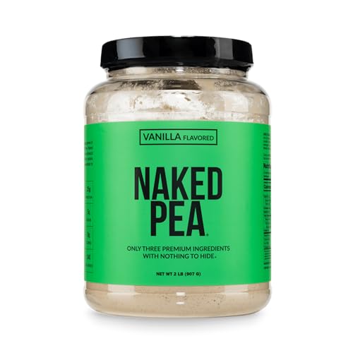 Image of NAKED Vanilla Pea Protein Isolate from North American Farms, Only 3 Ingredients, Vanilla Vegan Protein, NSF Certified, Gluten-Free, Soy Free, GMO Free - 2LB