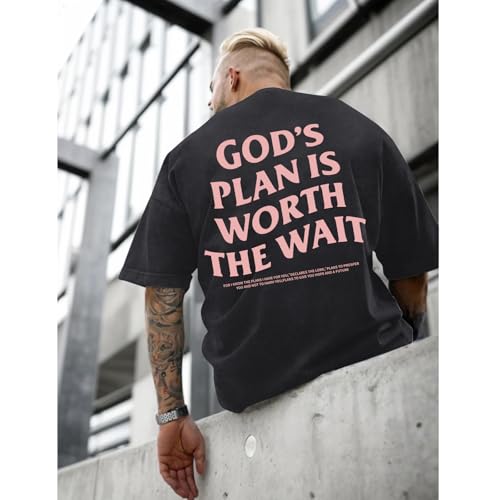 Christian Faith Shirts for Men Jesus God Bible Verse Inspirational Religious Graphic Tees Acid Wash Vintage Tshirt3