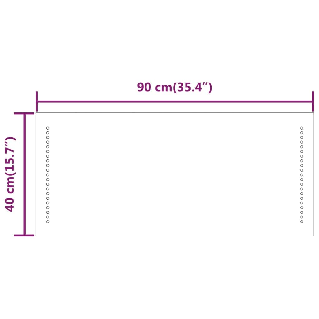 vidaXL Espejo de baño con LED 40x90 cm