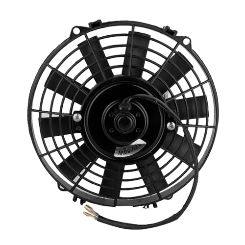 Motor coche Radiador eléctrico Ventilador Refrigeración Universal 12V 24V 80W 9 Pulgadas Coche Hoja Curva Aire Acondicionado Condensador Ventilador Eléctrico Ventilador Refrigeración Radiador