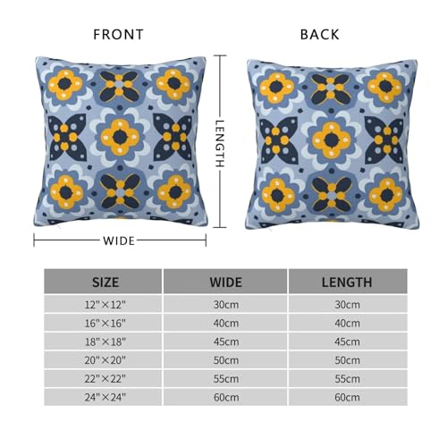 Housses de coussin bleu 40x40 cm avec motifs fleurs, une idée cadeau maison