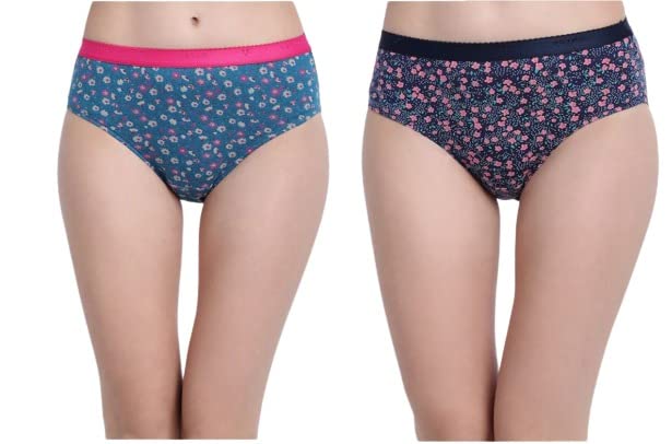 Printed hipster cut panty with contast waistband - Pack of 3-image-9