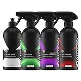 DAUTOX® Auto Reinigungsset – Autopflege Set für Innenraum & Außenbereich | Fahrzeugpflege Komplett- & Startersets | verschiedene Setgrößen (Außenpflege PRO Set | 4-teilig)