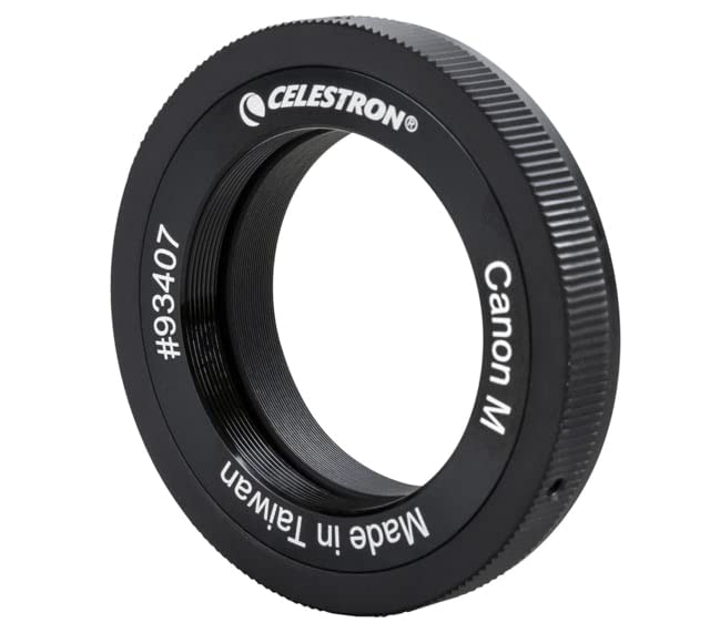 Anillo T Celestron para astrofotografía con telescopio – Cámaras Canon M sin espejo | Convierte tu telescopio en un teleobjetivo, rosca T M42, conexión segura de cámara, imagen en foco primario miniatura 4