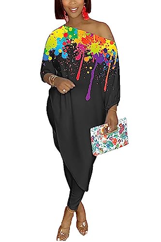 Yuopeid Women Summer 2 Piece Outfit for Woman 3/4 Sleeve