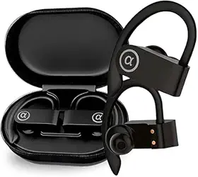 Fone de Ouvido Bluetooth Resistente Água, Bateria com mais de 10h de autonomia, Microfone Embutido. Design Ergonômico Ideal Para Esportes Corridas Atividades Físicas Videogame I.Phone Android Premium