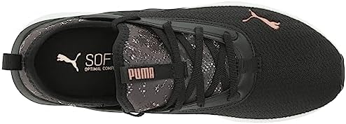 PUMA Women's SOFTRIDE RUBY LUXE Sneaker, Puma Black-Pristine, 10 | Image 4