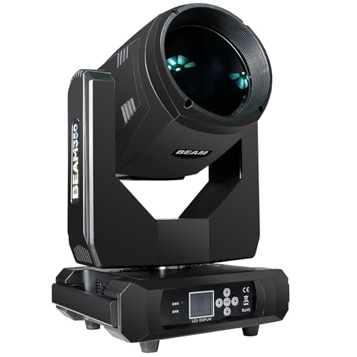 SHEHDS Moving Head Stage Lights 350W 17R Blub 13 Gobos 14 Colors B/Frost/Rainbow Stage Effect Spotlights 8 Prisms 8+16+24 Prism 0.2° Parallel DMX512 DJ Lights for Party KTV Bar -1 Pack