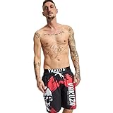 Yakuza Herren Crossed Flex Badeshorts, Schwarz, M