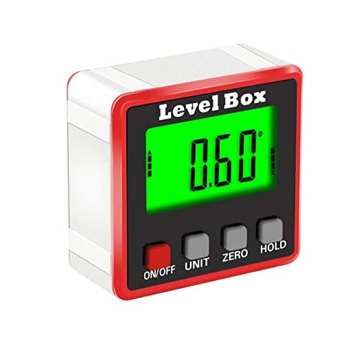 Digital Protractor Angle Gauge Finder Level Bevel, Magnetic Base, Data Hold, Absolute/Relative, Degree/Slope% Conversion, for Miter Saw, Woodworking, Repair Industry by FstDgte