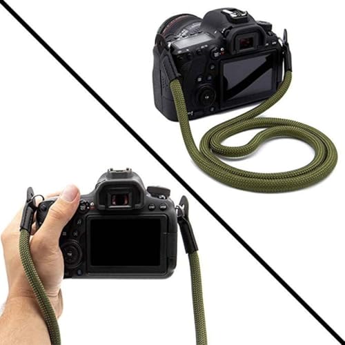 Image of Army Green Camera Strap for DSLR & Mirrorless | Adjustable Shoulder Neck Belt with Quick Release | Comfortable Camera Accessories for Videography, Photography, Travel & Outdoor Shooting