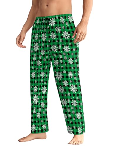 Men's Pajama Pants with Pockets Elastic Waistband Breathable Lightweight Sleep Pants for Men Soft Lounge Pants3