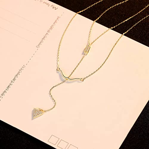Bijoux colliers pour femmes avec chaîne à maillons longs en argent 925