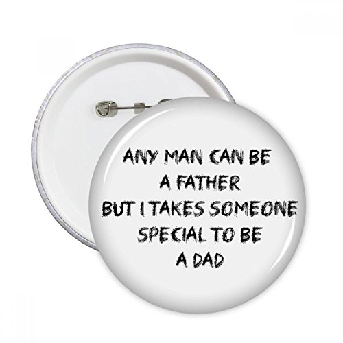 Badge Fête des Pères : 5 broches rondes avec citations pour customiser vos vêtements