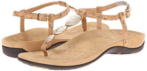 Vionic Lizbeth Women's T-Strap Orthotic Sandal Gold Cork - 6.5 Medium #TOP6