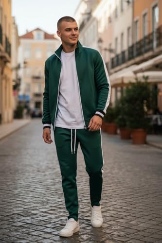 Image of SCREENSHOT-TRACK JACKET Mens Urban Hip Hop Premium Track Jacket - Slim Fit Side Taping Sportswear Urbanwear Streetwear Top