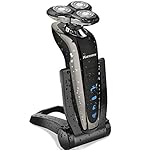 Kurener Electric Shaver Razor for Men Rechargeable 100% Waterproof Rotary for Shaving with Nose Trimmer Sideburns…