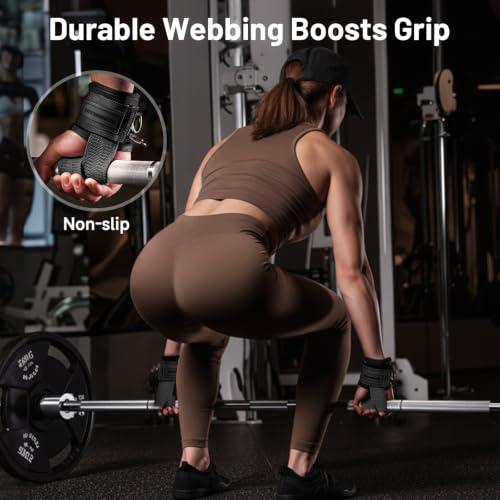 Image of MANUEKLEAR 2 Size Gym Lifting Straps with D Rings for Cable Machine