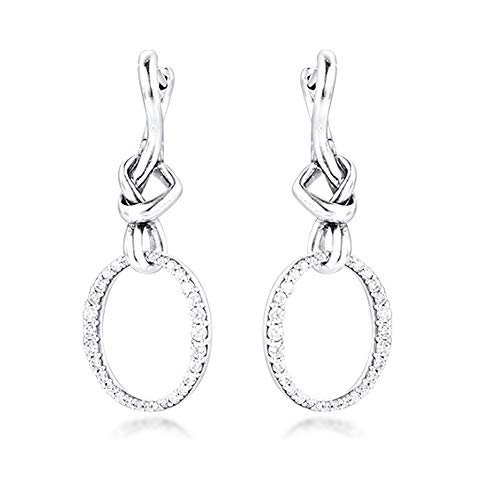 Boucles d'oreilles cœur noué argent 925, le cadeau tendance pour elle