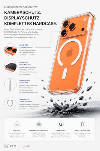 Coque iPhone 17 Pro transparente rigide Roxx avec protection écran et objectif intégrée - 4