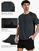 MAGCOMSEN Men's T-Shirts Training Gym Shirt Short Sleeve Running Top Athletic Lightweight Breathable Tshirt,Black,3XL #4
