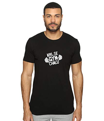 Image of T-Shirt for Men KAL SE Gym CHALU Funny Hindi Quotation, Graphic and Typography t-Shirt