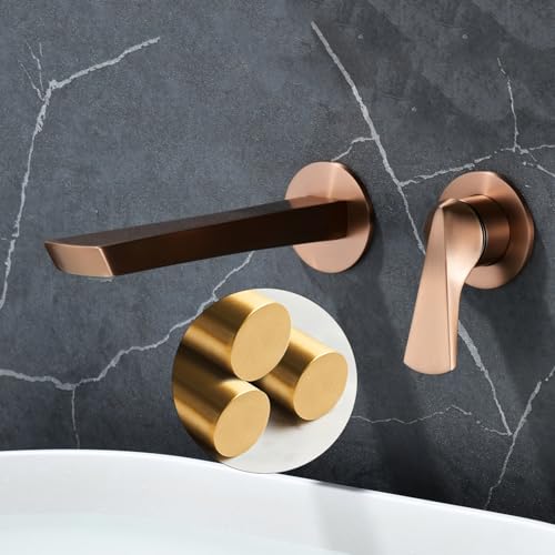 Robinet lavabo mural encastré mitigeur mono-commande eau chaude froide