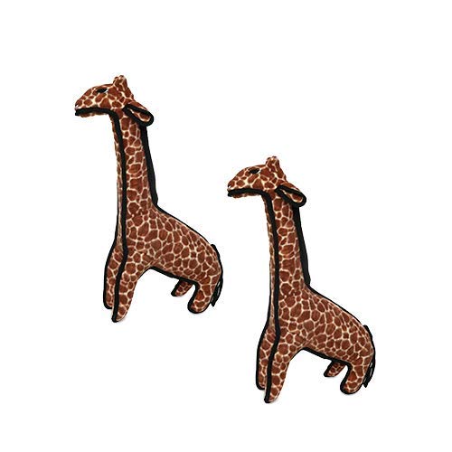 TUFFY - Worlds Tuffest Soft Dog Toy - Zoo Giraffe - Multiple Layers Made Durable Strong Tough Interactive