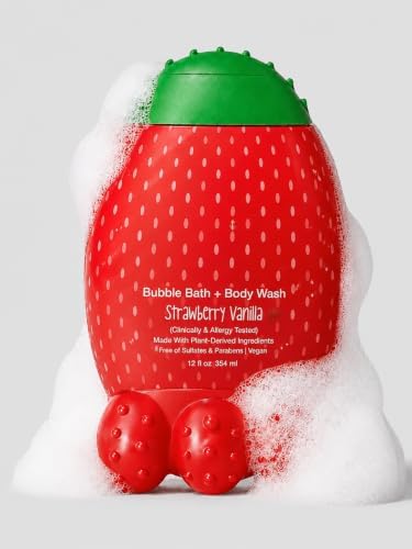 Kids Strawberry Vanilla Bubble Bath & Body Wash 12 Fl Oz - 1