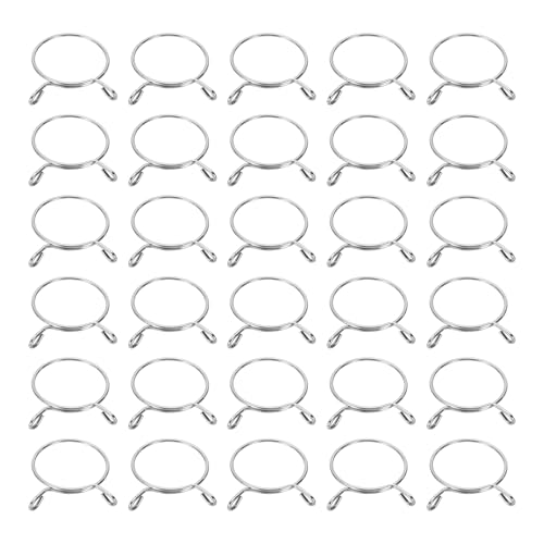 sourcing map Fuel Line Hose Clips 30Pcs 60mm ID 66.5mm Clamp Dia. 304 Stainless Steel Tubing Spring Clips Clamps Assortment for Air Hose Tube Water Pipe Motorcycle Scooter ATV, Silver