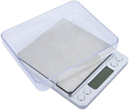 Xuheng (3000g, 0.01oz/ 0.1g) Stainless Steel Electronic Scale Mini Food Scale, Jewelry Scales, Digital Pro Pocket Scales with Back-Lit LCD Display, Tare, Hold and PCS Features